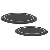 All Sales Emblem - Ford Oval Step Style Black Aluminum - 57505