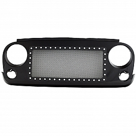 Paramount Automotive Grille - Powder Coated Black Stainless Steel - 460230