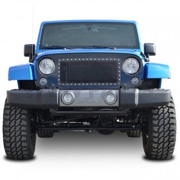 Paramount Automotive Grille - Powder Coated Black Stainless Steel - 460230-3