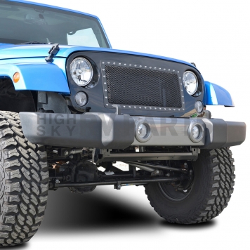 Paramount Automotive Grille - Powder Coated Black Stainless Steel - 460230-4
