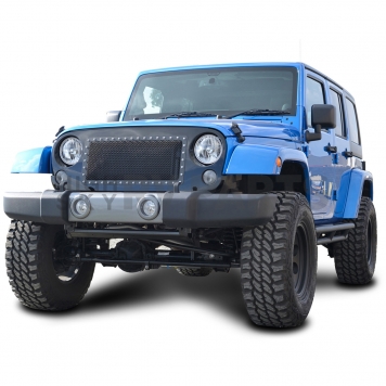 Paramount Automotive Grille - Powder Coated Black Stainless Steel - 460230-5