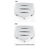 All Sales Emblem - Dodge Shield Step Style Ball Milled Silver Aluminum - 43301