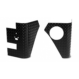 Warrior Products Body Corner Guard - Aluminum Black Set Of 2 - 916APC