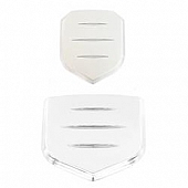 All Sales Emblem - Dodge Shield Step Style Ball Milled Silver Aluminum - 45501