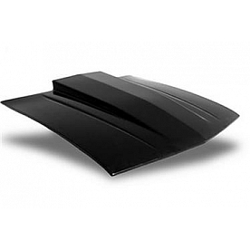 Harwood Fiberglass Hood - Cowl Induction Bare Fiberglass Black - B12101