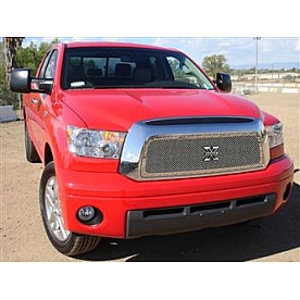 T-Rex Truck Products Grille Insert - Mesh Rectangular Polished Stainless Steel - 6719590
