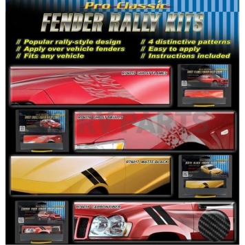 Trimbrite Body Graphics - Carbon Fiber - Fender Rally - R76018-2