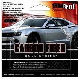 Trimbrite Body Graphics - Silver Chrome Carbon Fiber 3 Foot Roll - T1852