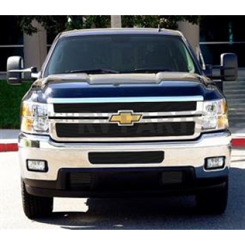 T-Rex Truck Products Grille Insert - Horizontal Bar Rectangular Black Powder Coated Aluminum - 21114B
