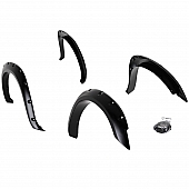 Paramount Automotive Fender Flare - Black ABS Plastic Black Set Of 4 - 580602