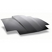 Harwood Fiberglass Hood - Cowl Induction Bare Fiberglass Black - B20101