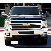 T-Rex Truck Products Grille Insert - Horizontal Bar Rectangular Black Aluminum - 21117B