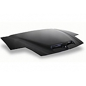 Harwood Fiberglass Hood - Cowl Induction Gloss Fiberglass Black - B20202