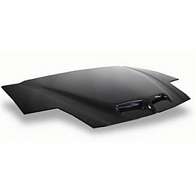 Harwood Fiberglass Hood - Cowl Induction Gloss Fiberglass Black - B20202