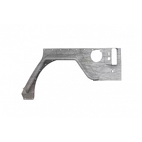 Road Armor Body Corner Guard - Steel Silver Bare - JK200
