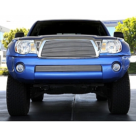 T-Rex Truck Products Grille Insert - Horizontal Bar Rectangular Polished Aluminum - 20937
