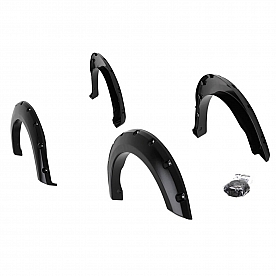 Paramount Automotive Fender Flare - Black ABS Plastic Black Set Of 4 - 580405