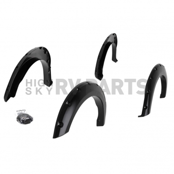 Paramount Automotive Fender Flare - Black ABS Plastic Black Set Of 4 - 580405-1