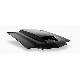 Harwood Fiberglass Hood - Cowl Induction Fiberglass Black - B22207