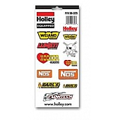 Holley Performance Decal - Holley Equipped Logo - Vinyl Black/ Red - 3628
