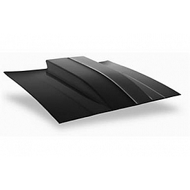 Harwood Fiberglass Hood - Cowl Induction Bare Fiberglass Black - B23104