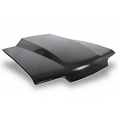 Harwood Fiberglass Hood - Cowl Induction Bare Fiberglass Black - B26304