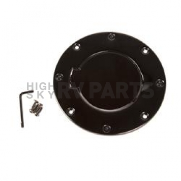 Rugged Ridge Fuel Door Cover - Powder Coated Black Steel - 1122901