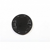 Rugged Ridge Fuel Door Cover - Powder Coated Black Stainless Steel - 1122902