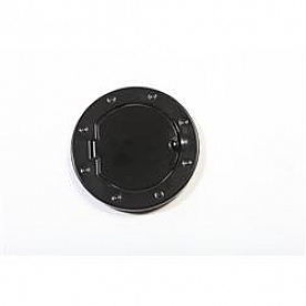 Rugged Ridge Fuel Door Cover - Powder Coated Black Stainless Steel - 1122902