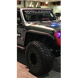 Iron Cross Fender Flare - Black Steel Matte Powder Coated Set Of 2 - GPFF102