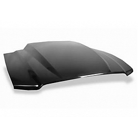 Harwood Fiberglass Hood - Cowl Induction Gelcoat Fiberglass Black - B26803
