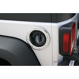 Putco Fuel Door Cover - Chrome Plated Silver ABS Plastic - 400939