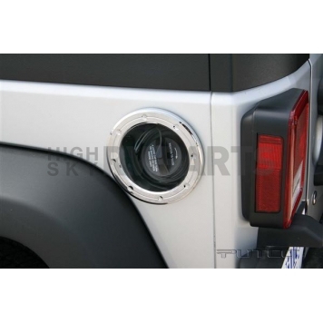 Putco Fuel Door Cover - Chrome Plated Silver ABS Plastic - 400939