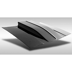 Harwood Fiberglass Hood - Cowl Induction Gelcoat Fiberglass Black - B28104
