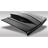 Harwood Fiberglass Hood - Cowl Induction Fiberglass Black - B41304