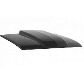 Harwood Fiberglass Hood - Cowl Induction Gloss Fiberglass Black - B42101