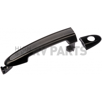 Help! By Dorman Exterior Door Handle - Plastic Silver Insert With Black Trim Single - 80709-2