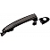 Help! By Dorman Exterior Door Handle - Plastic Silver Insert With Black Trim Single - 80709