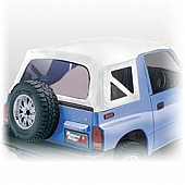 Rugged Ridge Soft Top - White Denim Standard Top Vinyl - 5370252