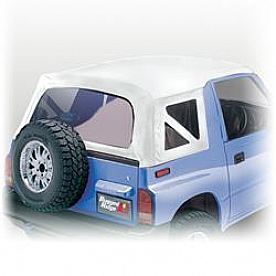 Rugged Ridge Soft Top - White Denim Standard Top Vinyl - 5370252