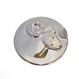 All Sales Fuel Door Cover - Chrome Plated Silver - 1377470