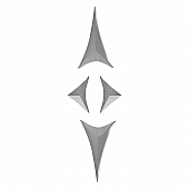 Pilot Automotive Decal - Razor Tip Silver Plastic - IP424