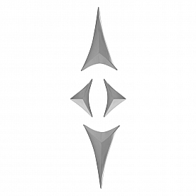 Pilot Automotive Decal - Razor Tip Silver Plastic - IP424