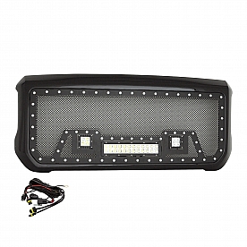 Paramount Automotive Grille - Powder Coated Black Stainless Steel - 480852
