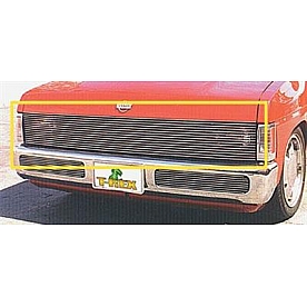 T-Rex Truck Products Grille Insert - Horizontal Bar Rectangular Polished Aluminum - 20771