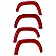 EGR Fender Flare - Barcelona Red - Vehicle Color Code 3R3 ABS Plastic Primered Set Of 4 - 7954943R3