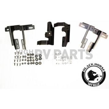 Black Horse Offroad Running Board Aluminum Stationary Silver - VOHY269-2