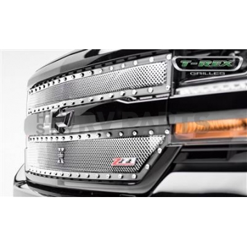 T-Rex Truck Products Grille Insert - Mesh Rectangular Polished Stainless Steel - 6711240