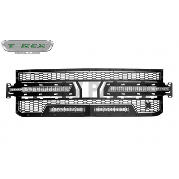 T-Rex Truck Products Grille Insert - Honey Comb Square Black Powder Coated Mild Steel - 7311261BR
