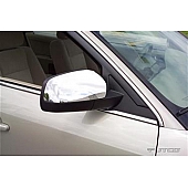 Putco Exterior Mirror Cover Driver And Passenger Side Silver ABS Plastic Set Of 2 - 400005